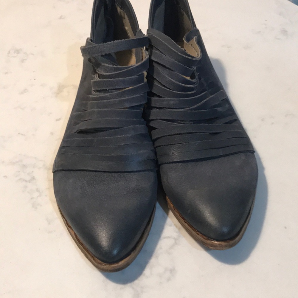 Free people blue Denim bootie European Size 37